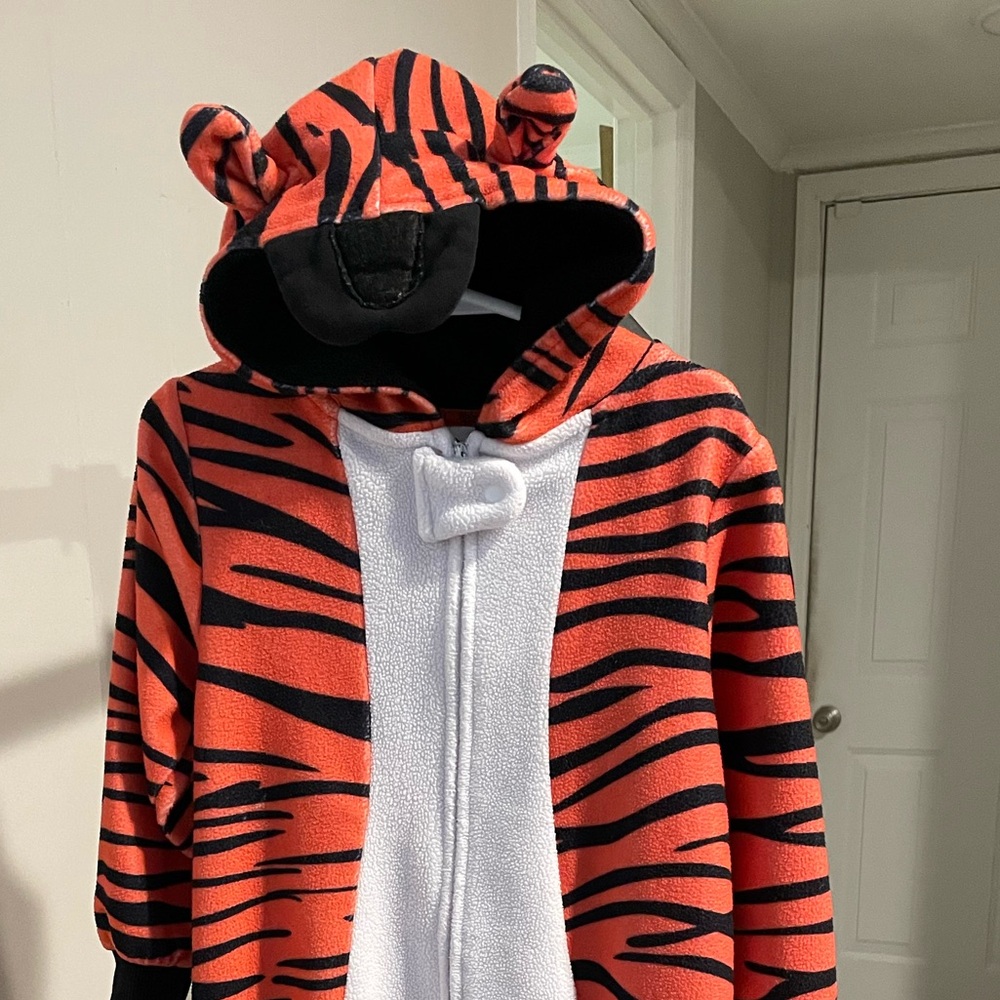 Toddler Tiger Halloween Costume Jumpsuit Tipsy Elves footless